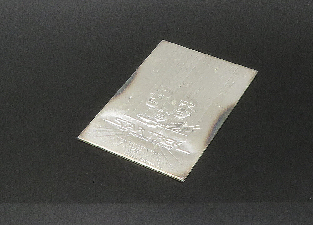 925 Sterling Silver  Vintage Shiny Star Trek Collection Card  TR3088