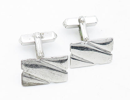 SWANK 925 Sterling Silver  Vintage Shiny Polished Square Cuff Links  TR1845