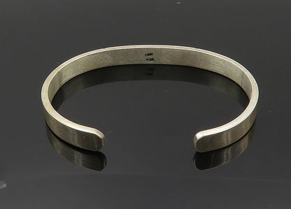 925 Sterling Silver  Shiny 2000 Millennium Stamped Cuff Bracelet  BT8128