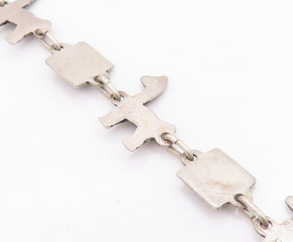 925 Sterling Silver Vintage Bracelet Antique Dark Tone Camel & Man Face  BT11309