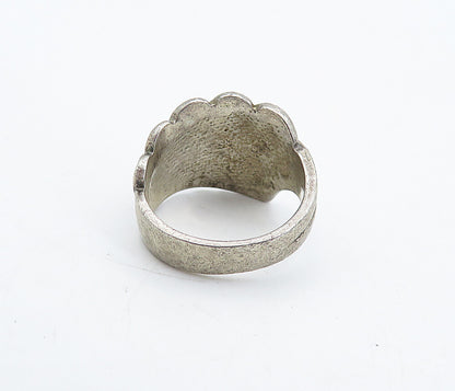 925 Sterling Silver  Vintage Modernist Designed Petite Band Ring Sz 4  RG4763