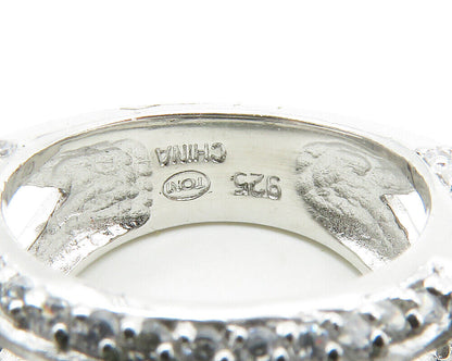 925 Sterling Silver  Peridot & White Topaz Shiny Cocktail Ring Sz 5  RG12709