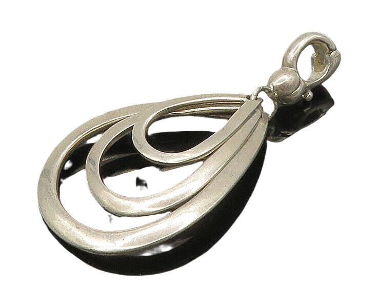 ESPO SIG 925 Sterling Silver  Vintage Graduated Tear Drop Pendant  PT14320