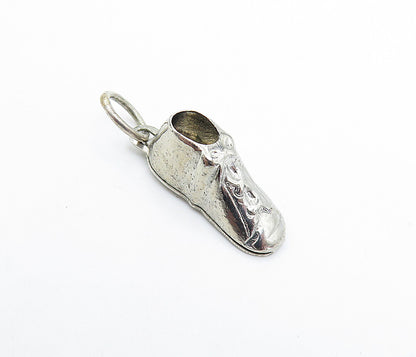 925 Sterling Silver  Vintage Petite Old Fashioned Shoe Motif Pendant  PT4944