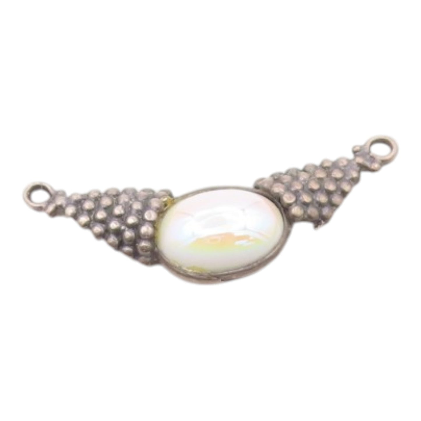 925 Silver  Vintage Oval Center With Grape Cluster Wings Pendant  PT20935