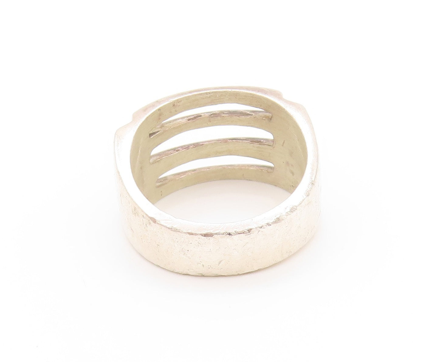 925 Sterling Silver Vintage Ring Minimalist Cutout Tod Design  Sz 7  RG33006