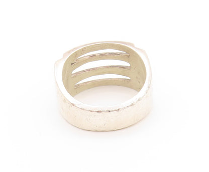 925 Sterling Silver Vintage Ring Minimalist Cutout Tod Design  Sz 7  RG33006