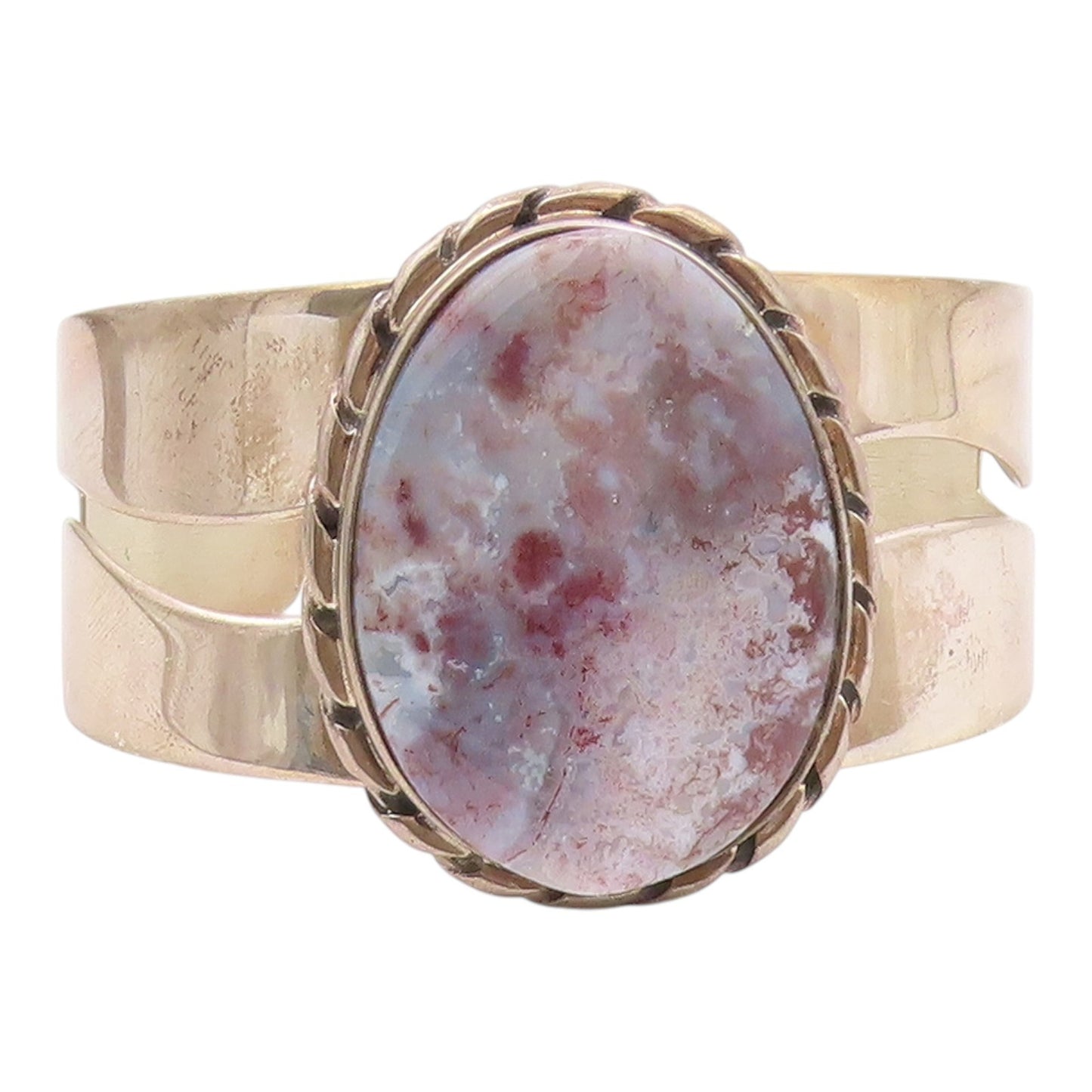 DTR JAY KING 925 Sterling Silver  Vintage Agate Cutout Cuff Bracelet  BT8860