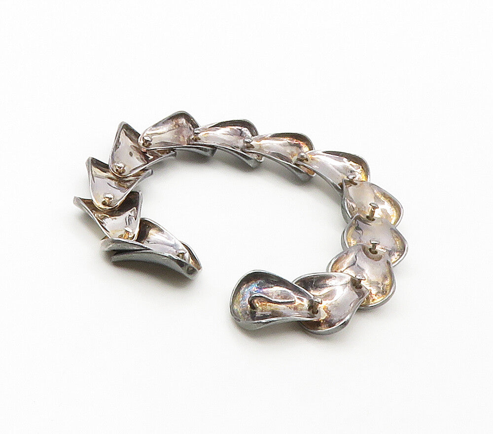 RLM STUDIO 925 Silver  Vintage Dark Tone Modernist Chain Bracelet  BT6542