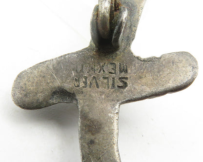 MEXICO 925 Sterling Silver  Vintage Antique Turquoise Sword Brooch Pin  BP4317
