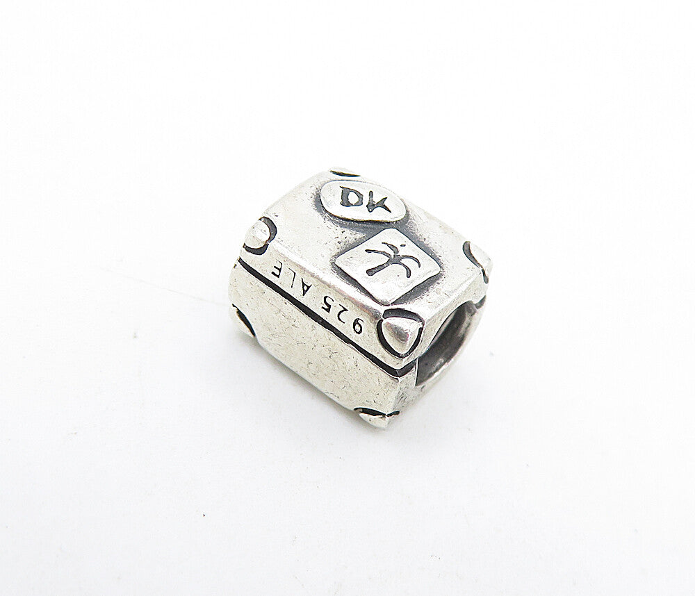 PANDORA 925 Sterling Silver  Vintage Petite Suitcase Slide Pendant  PT5393