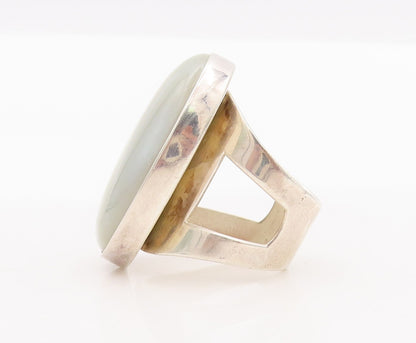 925 Sterling Silver Vintage Ring DTR JAY KING Oval Laced Marble  Sz 7  RG28786