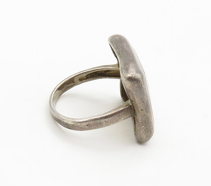 925 Sterling Silver  Vintage Mother Of Pearl Cocktail Ring Sz 6.5  RG16086