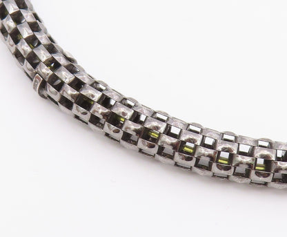 925 Sterling Silver  Vintage Love Heart Charmed Hollow Chain Bracelet  BT9071