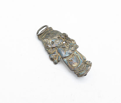 MEXICO 925 Sterling Silver  Vintage Antique Little Girl Brooch Pin  BP1551