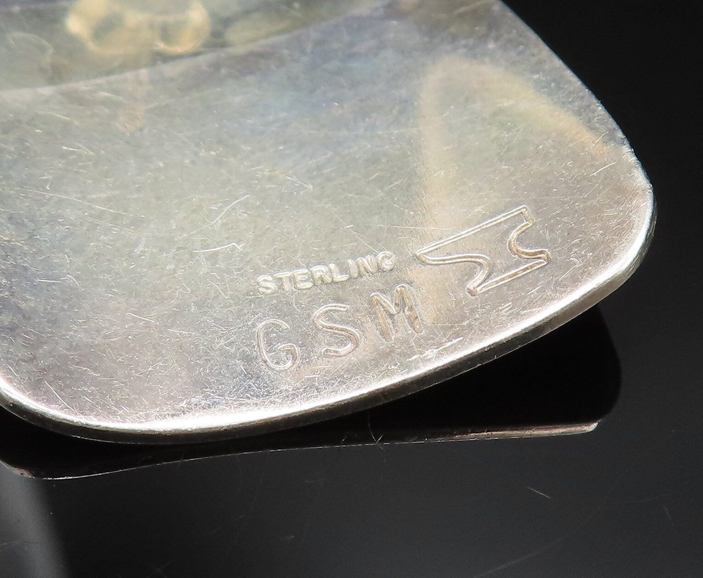 DESIGNER 925 Sterling Silver Vintage Minimalist Flat Abstract Earrings EG11896