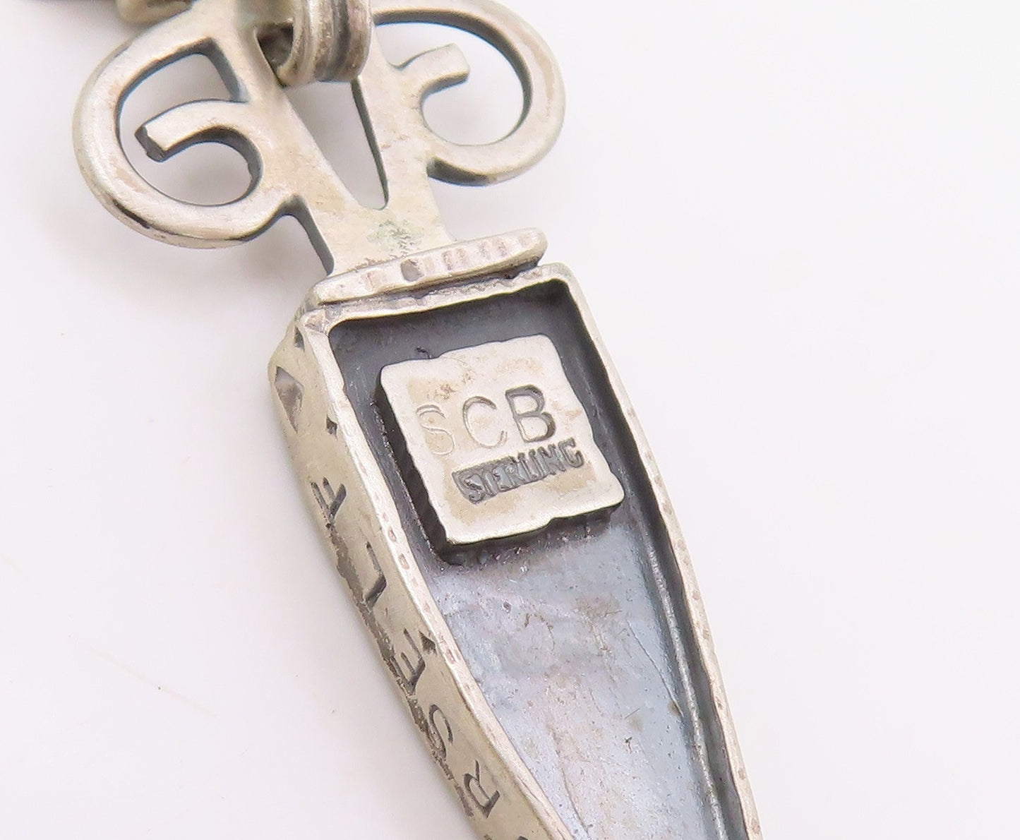 925 Sterling Silver Vintage Earrings Abstract Geometric Spiral Dangle  EG14084