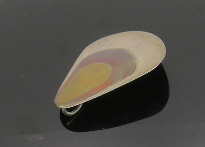 925 Sterling Silver  Vintage Three Tone Graduated Design Brooch Pin  BP7825