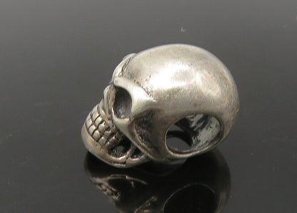 925 Sterling Silver  Vintage 9 Pcs. Skeleton Head Bead Charms  TR3055