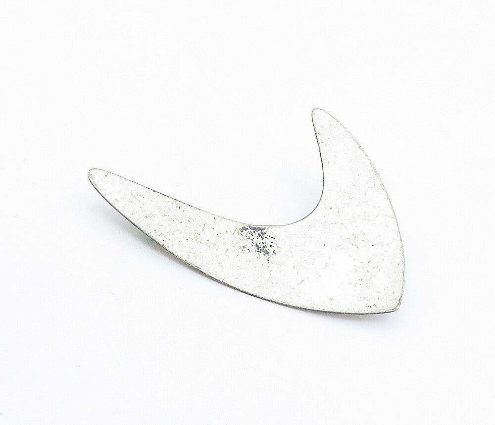 DANECRAFT 925 Sterling Silver  Vintage Smooth Modernist Brooch Pin  BP2465