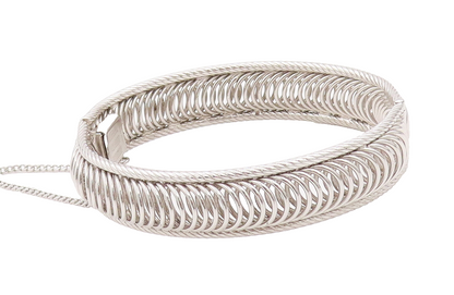 925 Sterling Silver Vintage Bracelet HARRY BICK Solid Ring Band Bangle  BT10344