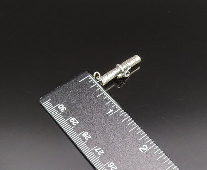 925 Sterling Silver  Vintage Bow Tied Rolled Diploma Pendant  PT21209
