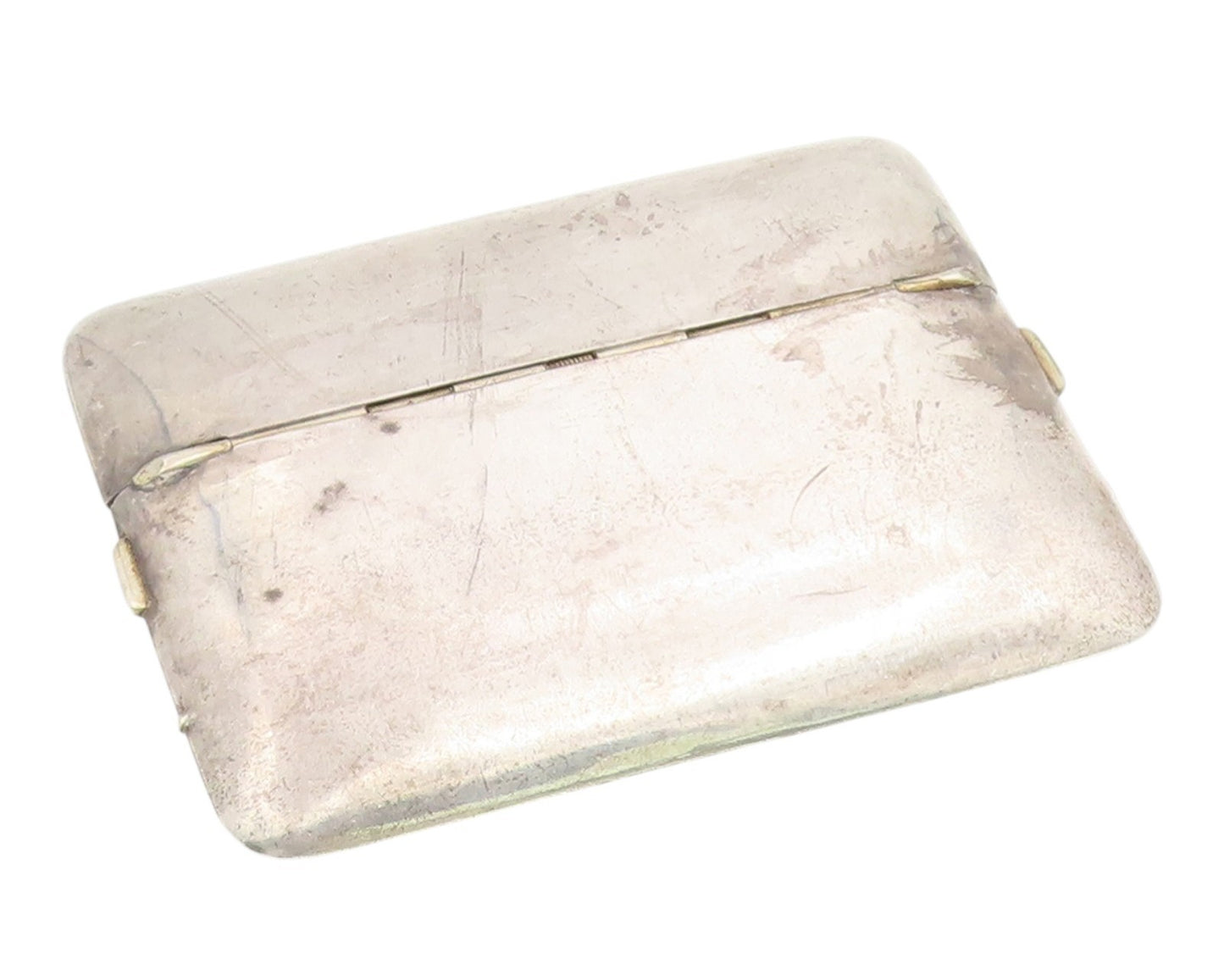 925 Sterling Silver Vintage Card Case Modernist Engraved Pattern Wallet  TR4250