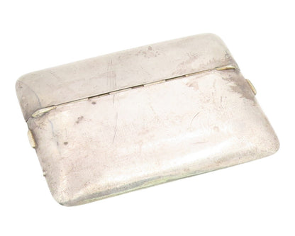 925 Sterling Silver Vintage Card Case Modernist Engraved Pattern Wallet  TR4250