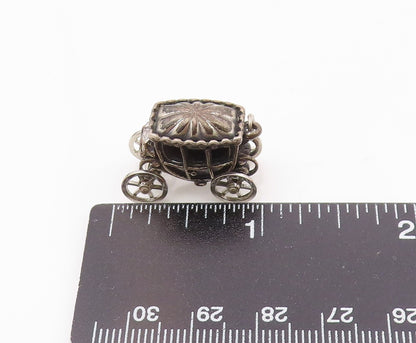BEAUCRAFT 925 Silver  Vintage Old Fashion Carriage Pendant (MOVES)  PT21469