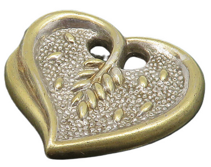 GORHAM 925 Silver  Vintage I Am The Bread Of Life Wheat Heart Pendant  PT19352