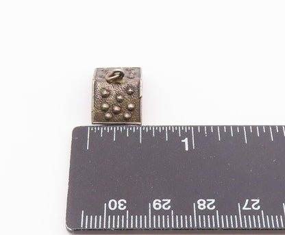 925 Sterling Silver  Vintage Dark Tone Cottage House Motif Pendant  PT18460