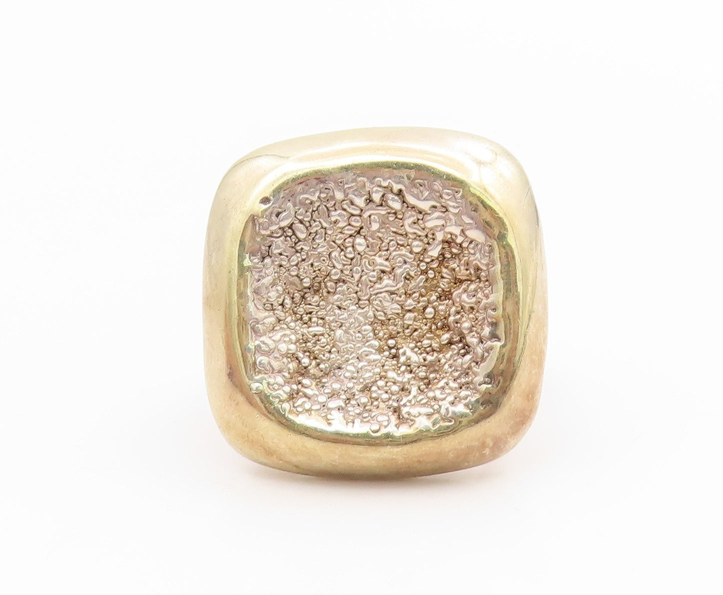 925 Sterling Silver Vintage Ring BAT AMI Brutalist Geometric Band  Sz 9  RG34588