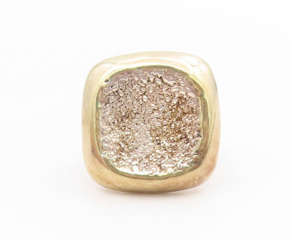 925 Sterling Silver Vintage Ring BAT AMI Brutalist Geometric Band  Sz 9  RG34588
