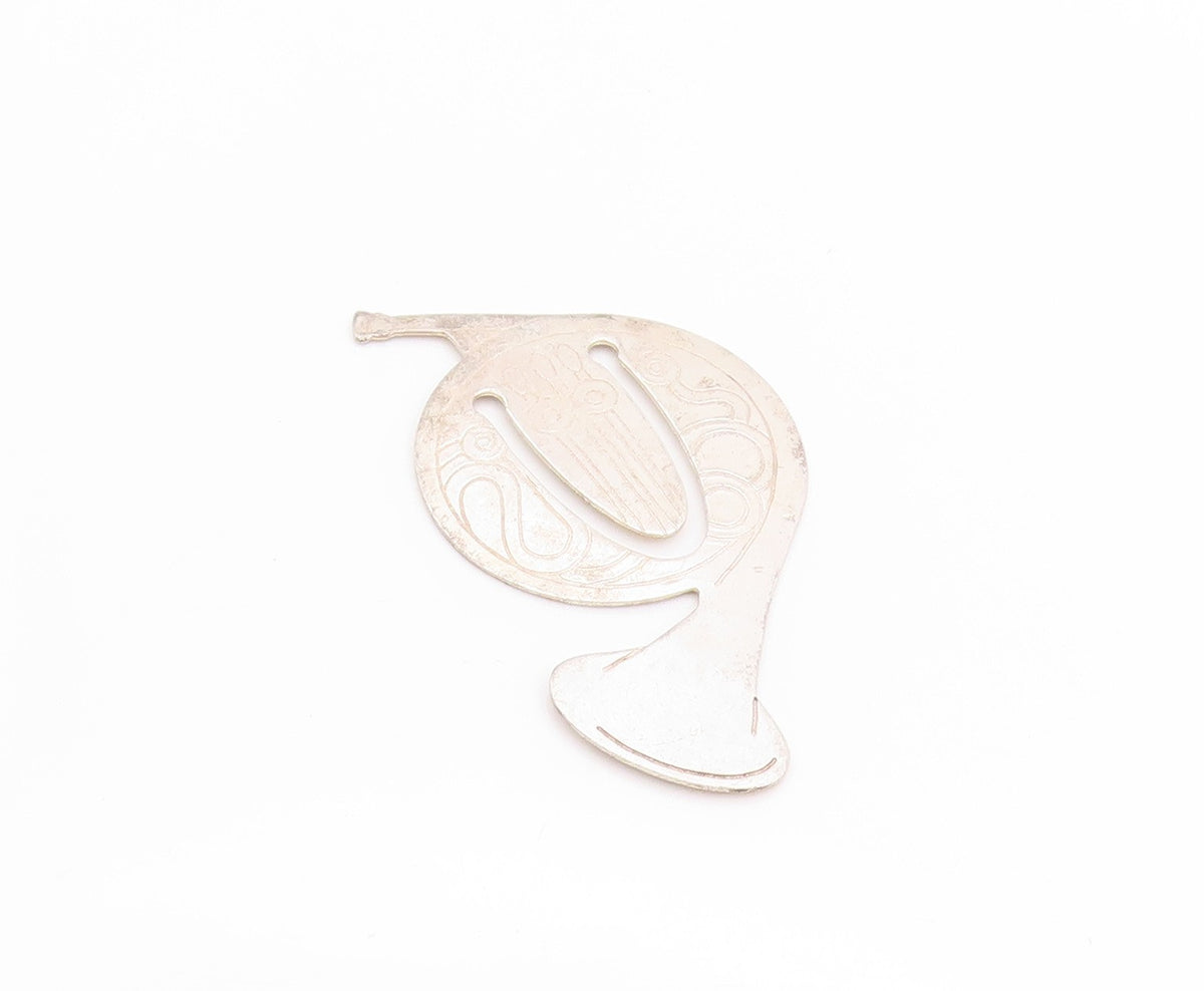925 Sterling Silver Vintage Book Mark TIFFANY & CO French Horn Design   TR4001