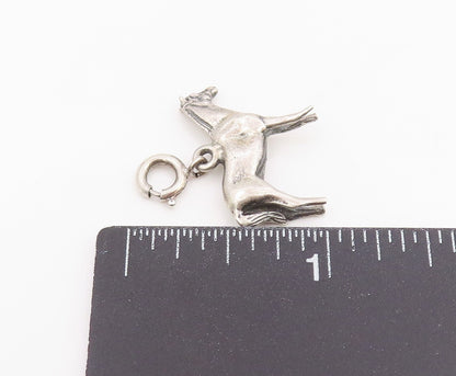 925 Sterling Silver Vintage Pendant Miniature Galloping Horse Charm  PT25958