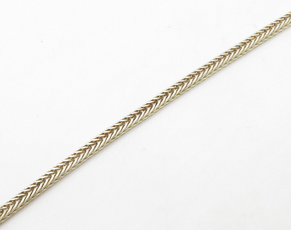 925 Sterling Silver  Vintage Two Tone Cutout Detail Chain Necklace  NE2396