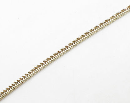 925 Sterling Silver  Vintage Two Tone Cutout Detail Chain Necklace  NE2396