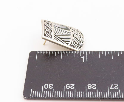 14k Gold & 925 Sterling Silver Vintage Earrings Modernist Single Pieces  EG14303
