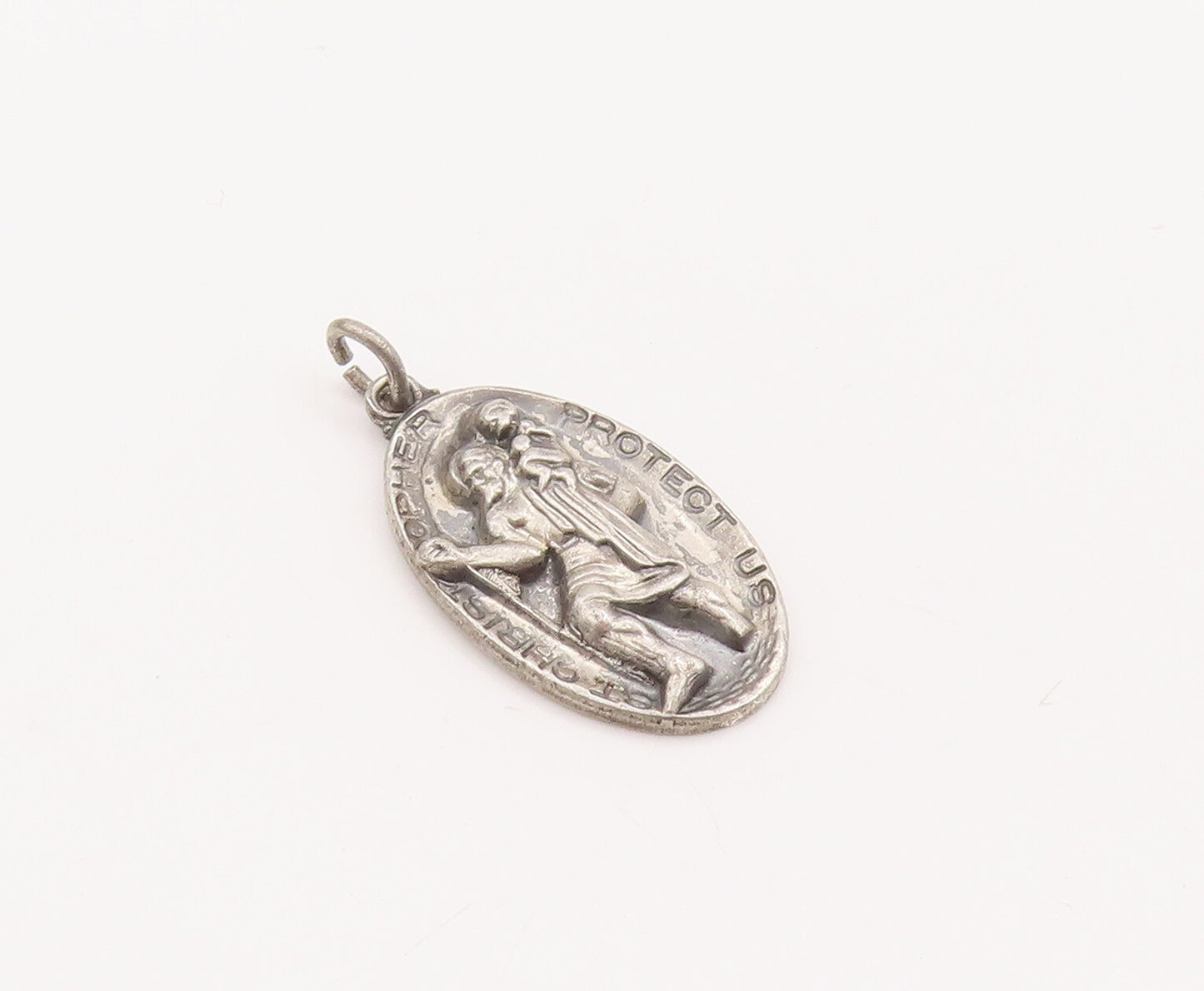 925 Sterling Silver Vintage Pendant HAYWARD Solid Religious Carved Man  PT23118