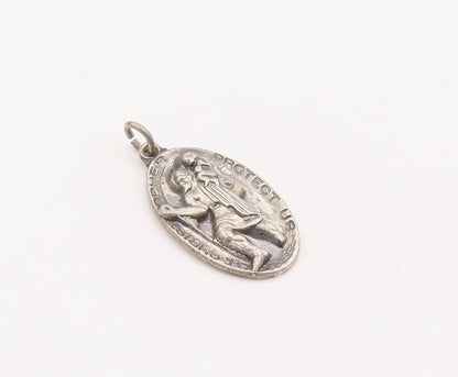 925 Sterling Silver Vintage Pendant HAYWARD Solid Religious Carved Man  PT23118