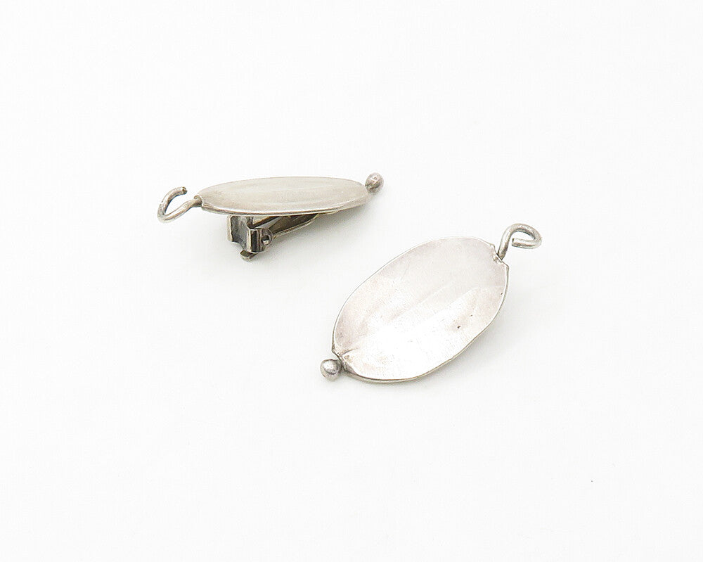 DESIGNER 925 Sterling Silver  Vintage Minimalist Non Pierce Earrings  EG8906