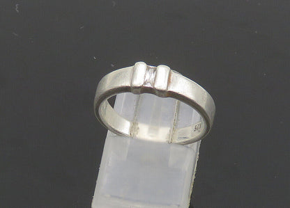 925 Sterling Silver  Vintage Cubic Zirconia Smooth Band Ring Sz 6.5  RG20999