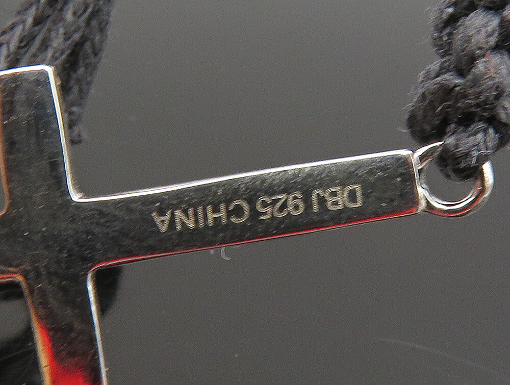 925 Sterling Silver  Religious Cross Adjustable Friendship Bracelet  BT1027