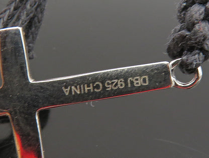 925 Sterling Silver  Religious Cross Adjustable Friendship Bracelet  BT1027