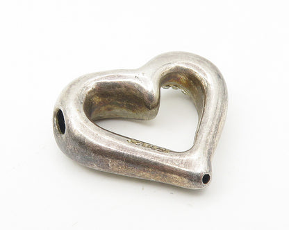 JACMEL 925 Sterling Silver  Vintage Topaz Open Love Heart Slide Pendant PT9216