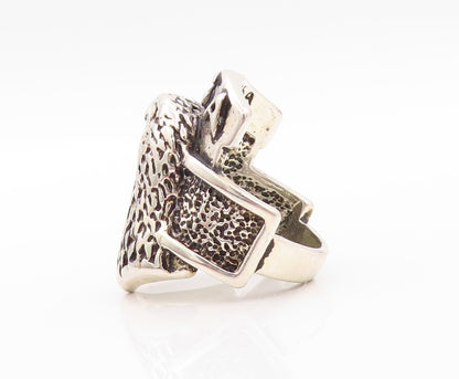925 Sterling Silver Vintage Ring G&S USA Eagle Biker Design  Sz 9  RG32306