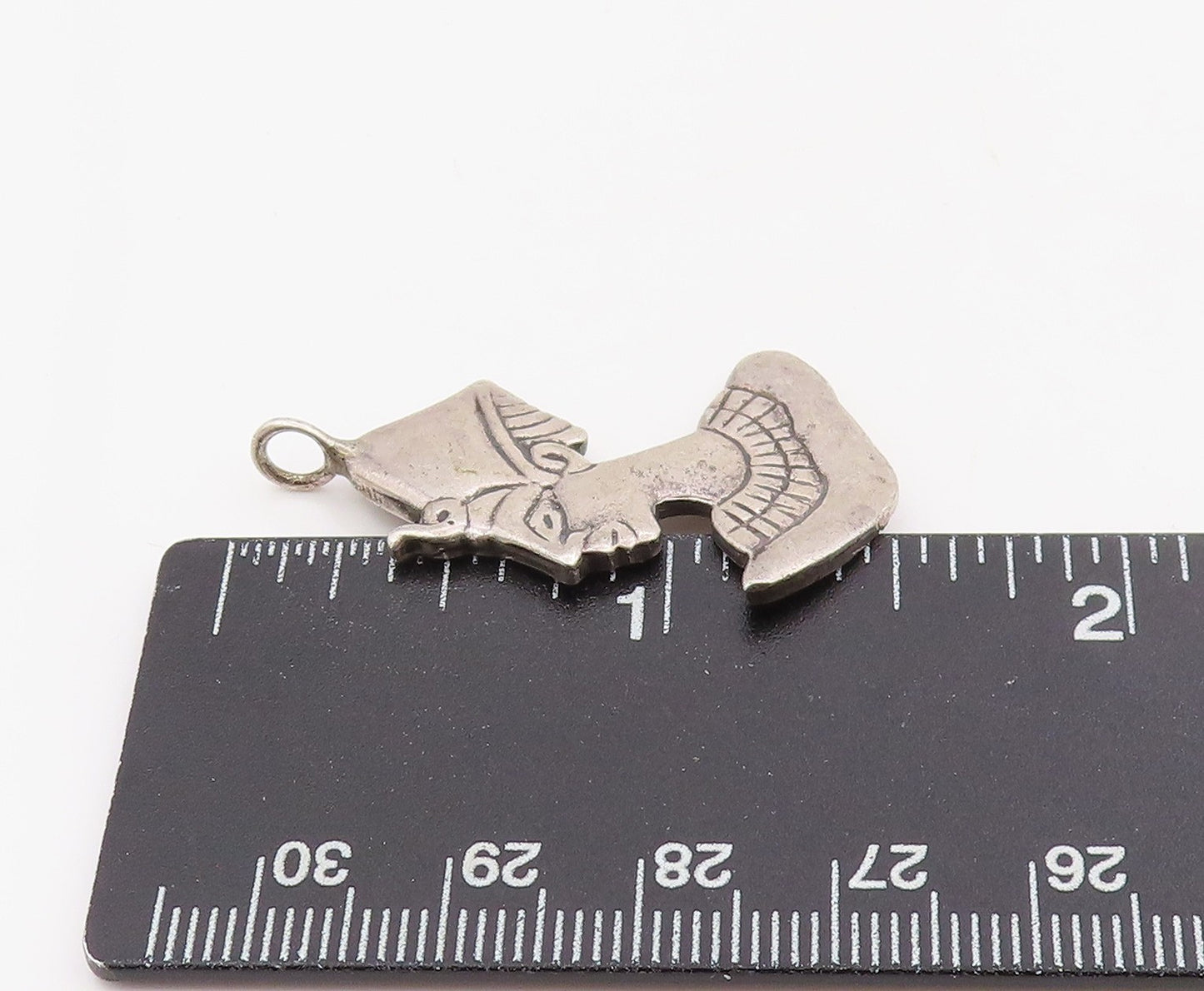 925 Sterling Silver Vintage Pendant Etched Egyptian Queen Nefertiti  PT25399