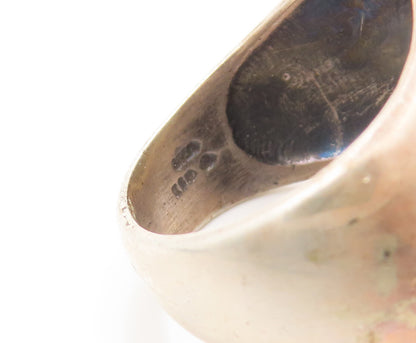 925 Silver Vintage Ring KABANA Minimalist Solid Swirly Etched Lines Sz 7 RG27555