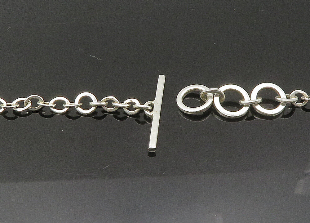 LOIS HILL 925 Silver  Vintage Shiny Two Tone Swirl Chain Necklace  NE3578