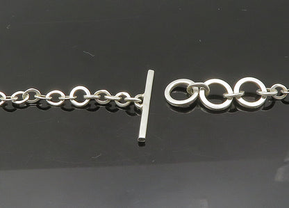 LOIS HILL 925 Silver  Vintage Shiny Two Tone Swirl Chain Necklace  NE3578